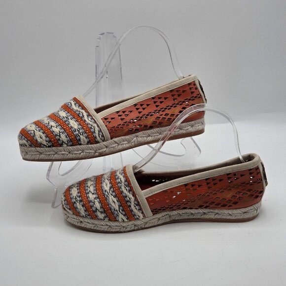 Cobra Society Espadrille Flats Molly Wool Leather Tapestry Espadrille NEW 7.5 - Picture 4 of 7